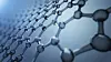 3d illusrtation of graphene molecules. Nanotechnology background illustration.