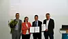 Fraunhofer-IZM-Forschungspreis 2025 (v.l.n.r.: Dr. Nils F. Nissen; Prof. Dr. Ulrike Ganesh; Dr. Lutz Stobbe & Prof. Dr.-Ing. Martin Schneider-Ramelow)