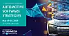 Konferenzbanner mit der Aufschrift 7th International Conference Automotive Software Strategies May 19-20 2026 mit Fahrzeugfront und Code.