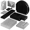Bild 1: Verschiedenartige Strangkühlkörper aus Aluminium liefern zur Entwärmung elektronischer Bauelemente hervorragende Lösungsmöglichkeiten mittels freier Konvektion.