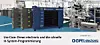 Industrieelektronik-Rack mit GÖPEL electronic-Logo in einer Produktionshalle.