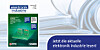 Werbebild für das Magazin „elektronik industrie“ mit grünem Cover und Textbanner.