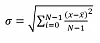 Bild 4: Formel zur Berechnung der Standardabweichung.