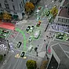 Autonome Fahrzeuge erfassen Straßenverkehr über Radar, Sensor mit Connectivity.