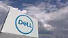 DELL logo on sky background, editorial 3D rendering