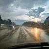Regen auf der Autobahn