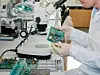 Microchip production factory. Technological process. Assembling
