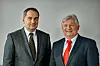 v.l.n.r.: Albrecht Faber, neuer Geschäftsführer der Bebro-Gruppe, gemeinsam mit Siegfried Knüpfer, Vorsitzender der Geschäftsführung der MBG und in Personalunion Geschäftsführer der Bebro-Gruppe.