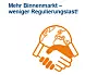 Handshake vor einer Weltkugel mit einem Aufruf zum Thema Binnenmarkt und Regulierungslast