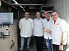 Projektpartner Gianni Affinito von Neutec, Erich Meier und Antonio Rizzo , beide von Elfab, und Michael Hanke von Rehm Thermal Systems