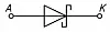 Schaltzeichen einer Schottky-Diode nach DIN EN 60617-5:1996 (05-02-01)