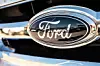 Valencia, Spain - January 13, 2019: Logo of the car manufacturer Ford in a parked vehicle.