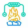 combined heat or peltier generator color icon vector illustration